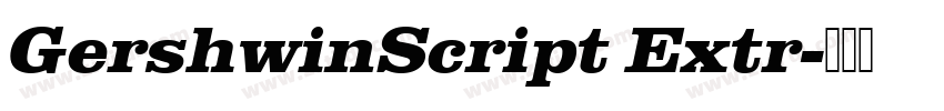 GershwinScript Extr字体转换